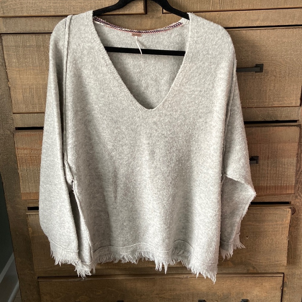 Free People - beautiful oversized gray sweaters.